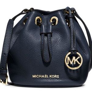 Michael Kors Jules Smartphone Drawstring Bag Navy